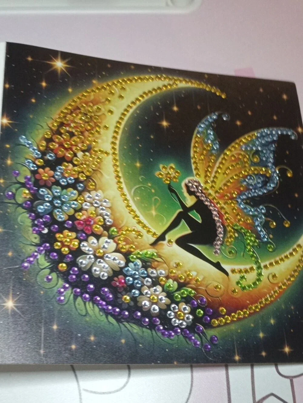 Crescent Moon Fairy Card Handmade
